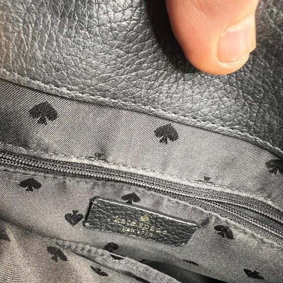 Kate Spade New York Women's Black Pebbled Leather Backpack Purse Bag - Picture 5 of 10